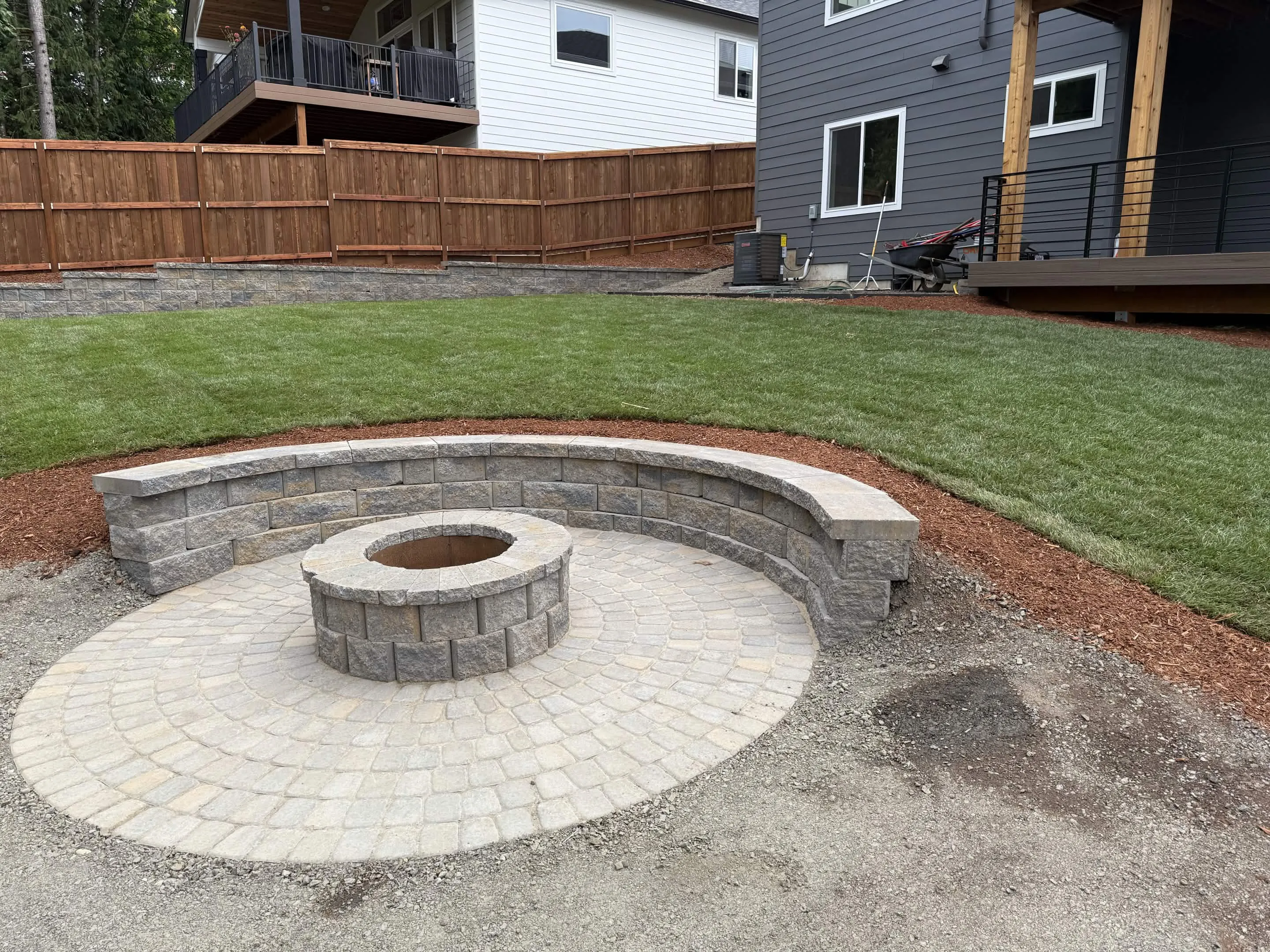 Circular Paver Patio & Fire Pit